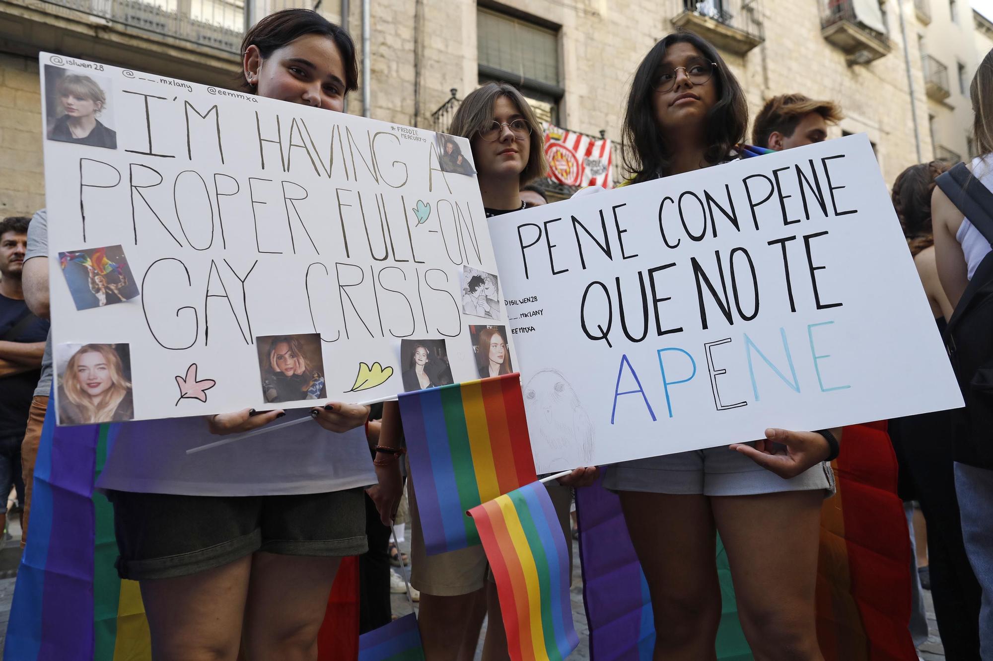 Manifestació a Girona pel dia de l’alliberament LGTBIQ+