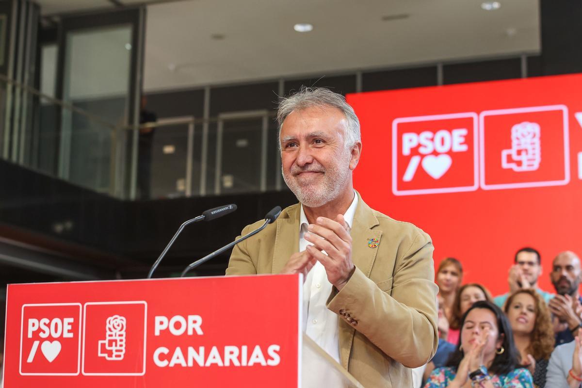 El secretario general del PSOE Canarias y presidente del Gobierno de Canarias y candidato a la reelección, Ángel Víctor Torres, en una imagen de archivo