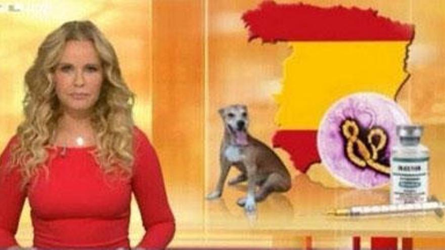 Imagen del  mapa de España sin Cataluña en la RTL.