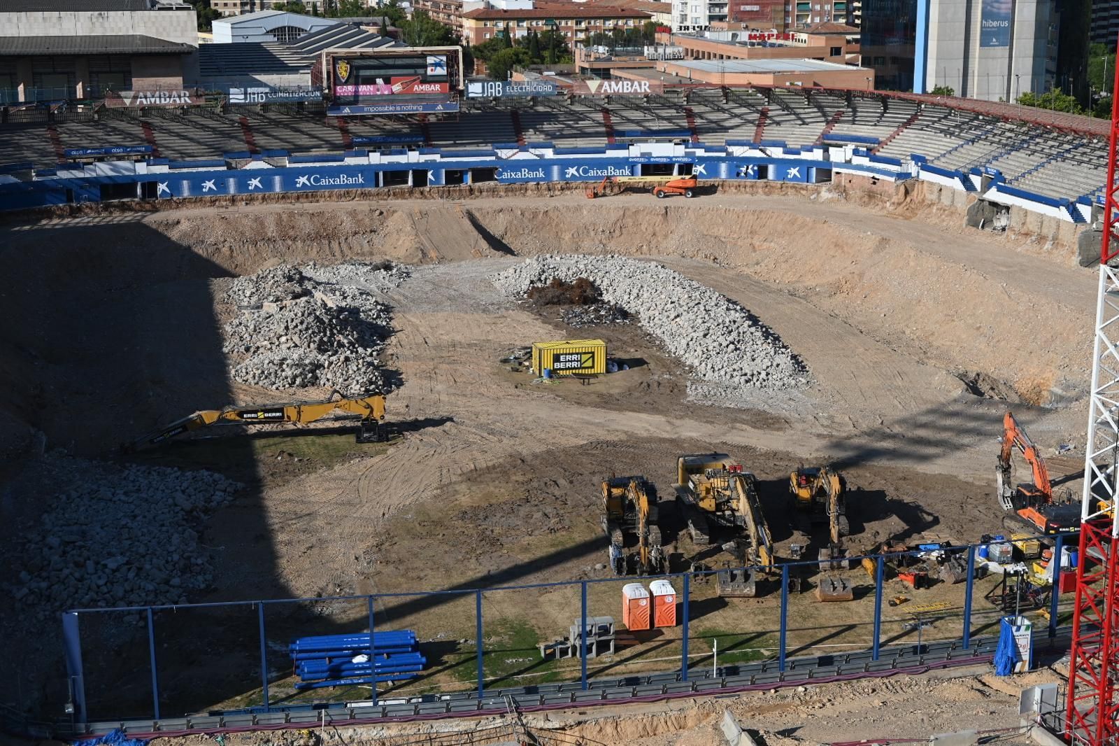 En imágenes | Así avanzan las obras en La Romareda