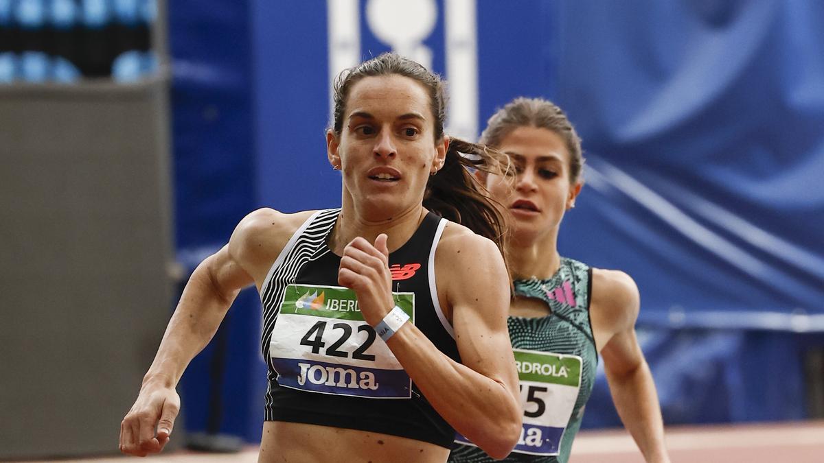 Esther Guerrero, en un moment de la prova de diumenge als 1.500 m. a Madrid