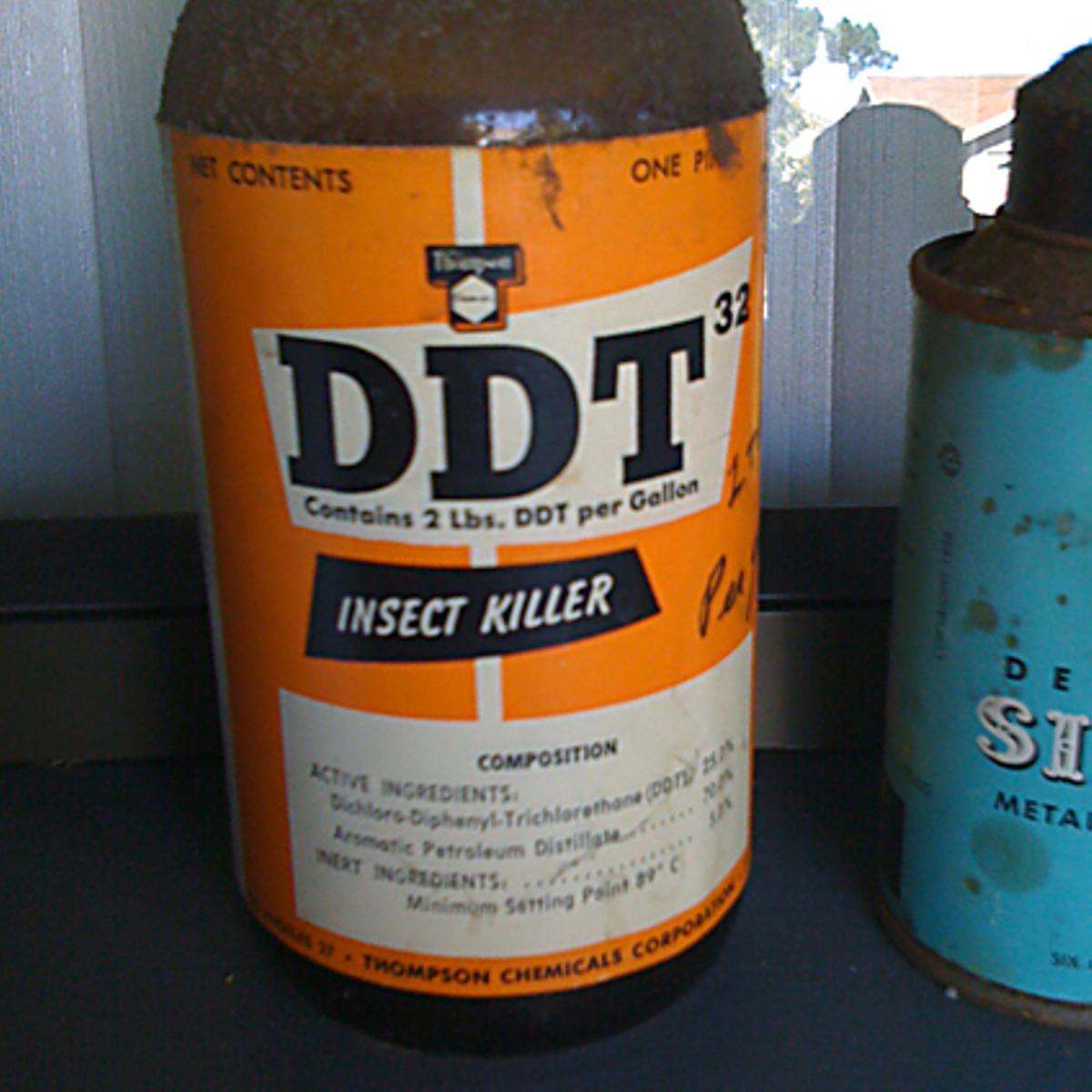 Un envase de DDT en los años 60