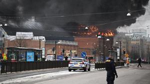 Incendio en Liseberg, un parque de atracciones de Gotemburgo, Suecia