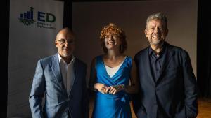 Carles Campuzano, Elisenda Alamany y Francesc Marc-Álvaro en la presentación de Esquerra Democràtica.