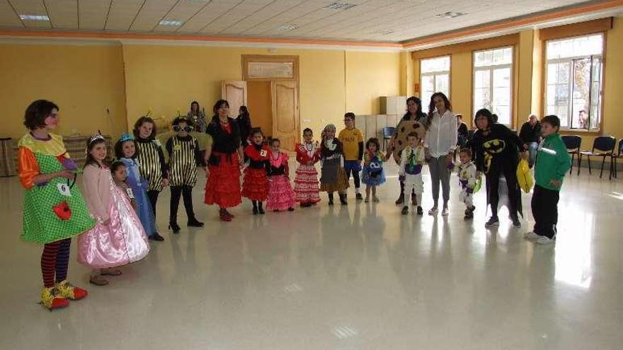 Niños participantes en la cita de ayer en San Tomé. // Santos Álvarez