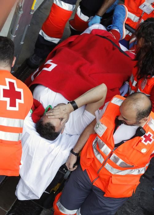 Así fue la cogida del mallorquín en el quinto encierro de los Sanfermines