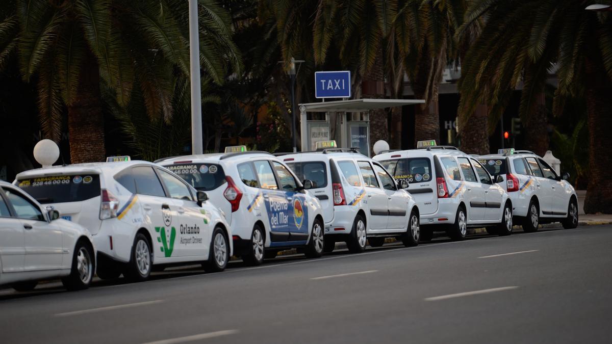 Taxistas en la capital grancanaria