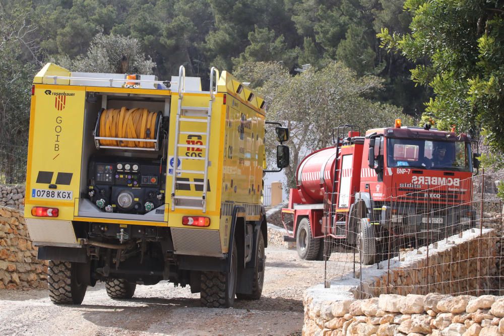 Incendio forestal en Sant Antoni