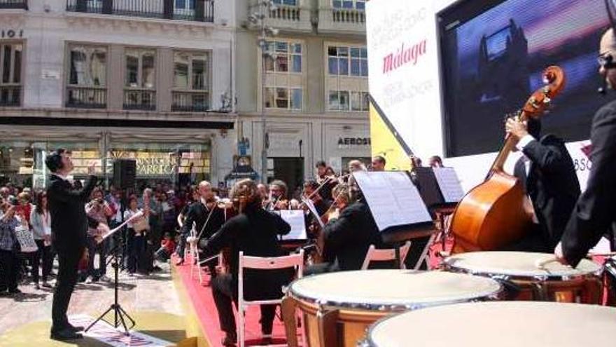 La Orquesta Sinfónica, en la presentación de ayer.