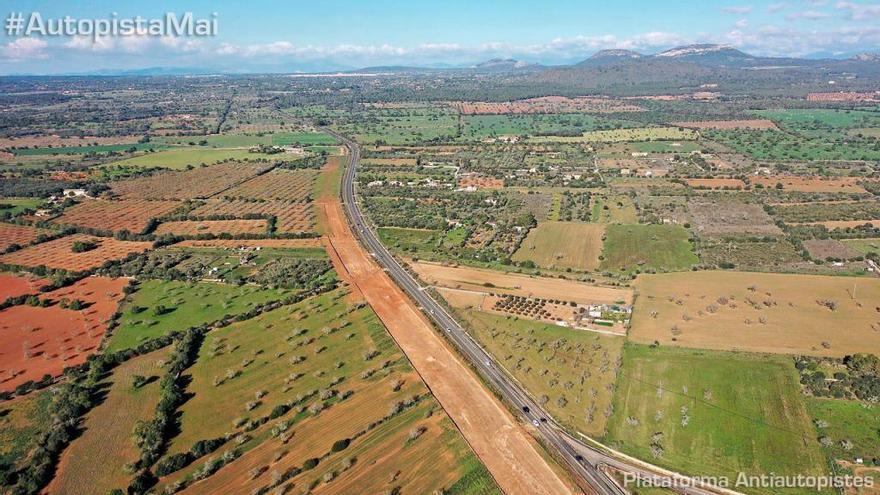 Terraferida revela el destrozo causado por la autopista Campos-Llucmajor a vista de pájaro
