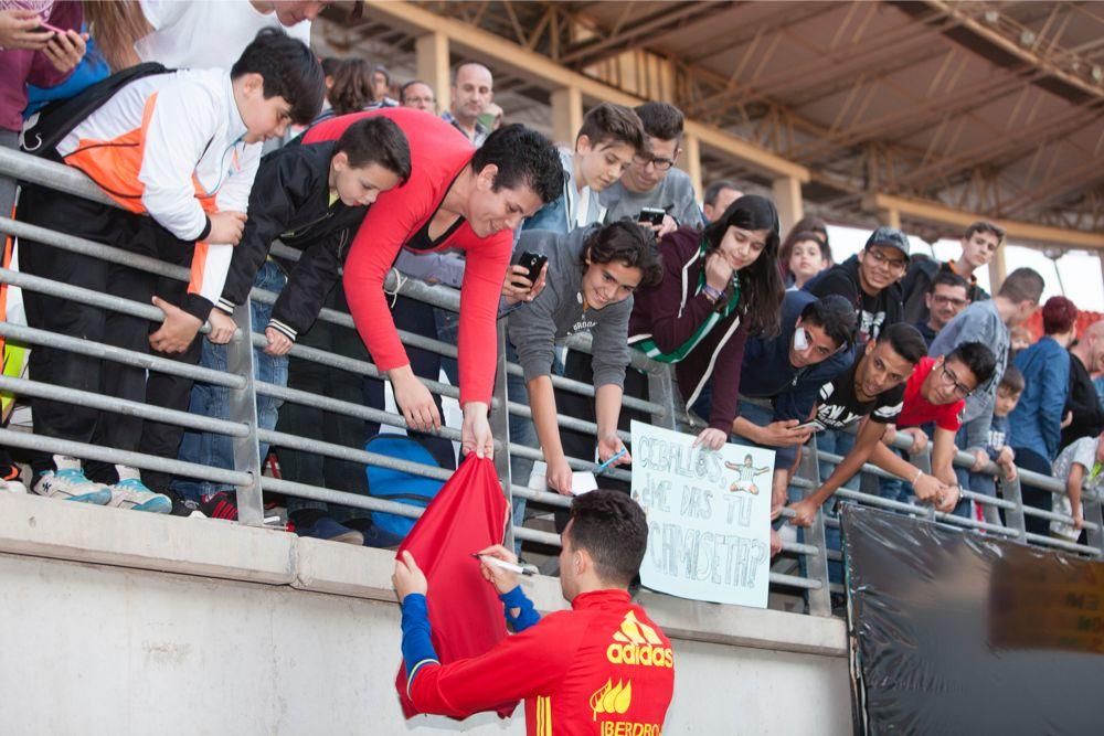 Entrenamiento de la Selección Sub-21 en Murcia