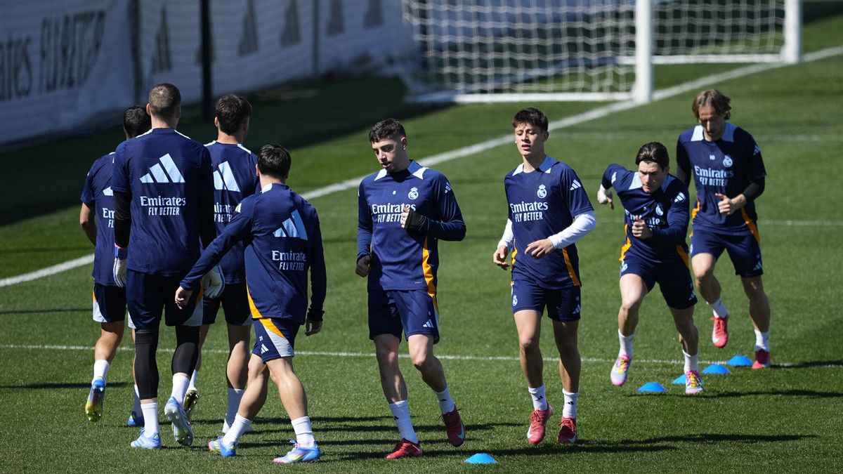 El Real Madrid, en su entrenamiento previo a jugar contra el Leganés.