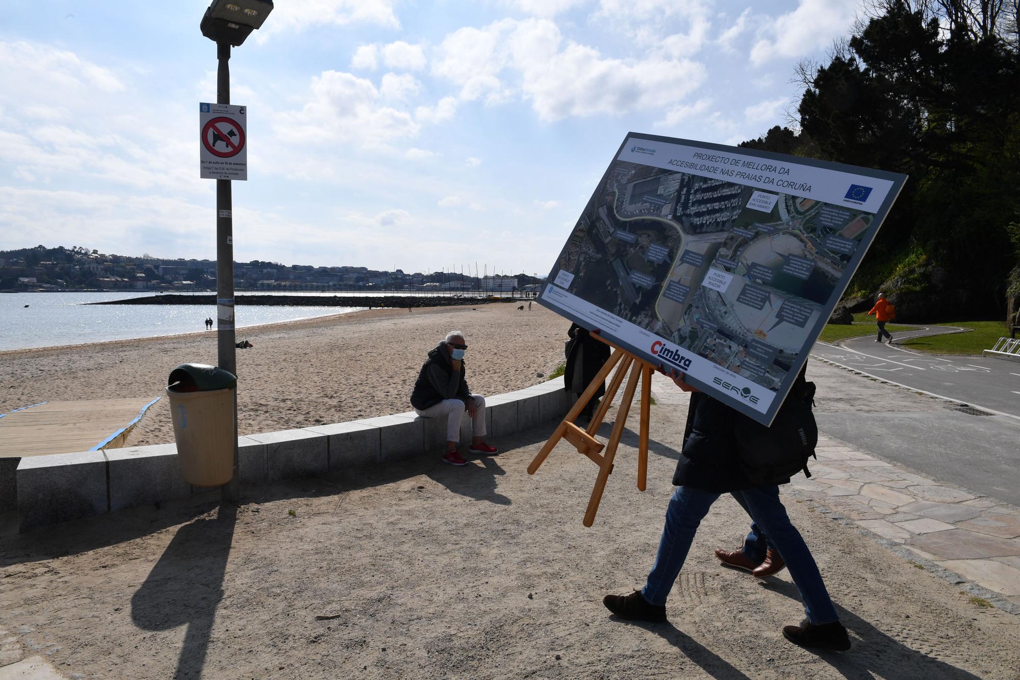 Obras en los paseos de acceso a las playas