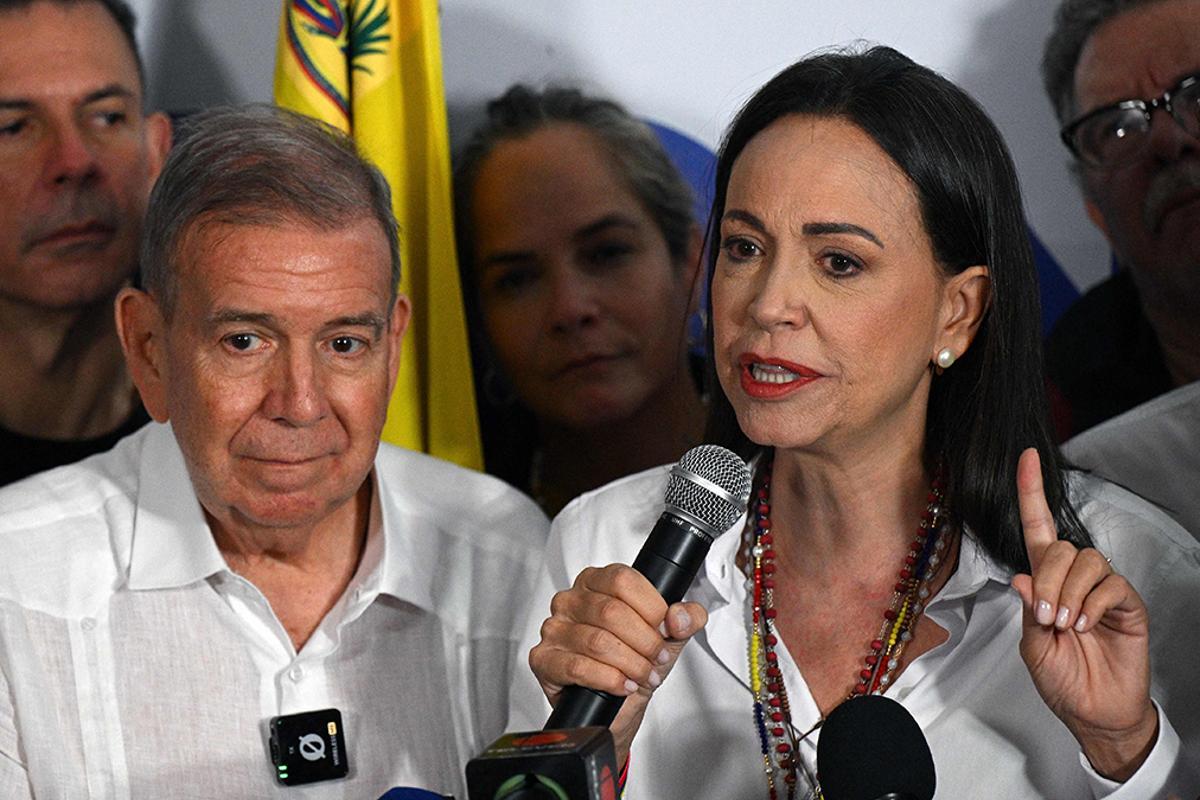 María Corina Machado declara a Edmundo González Urrutia como el "nuevo presidente electo" de Venezuela