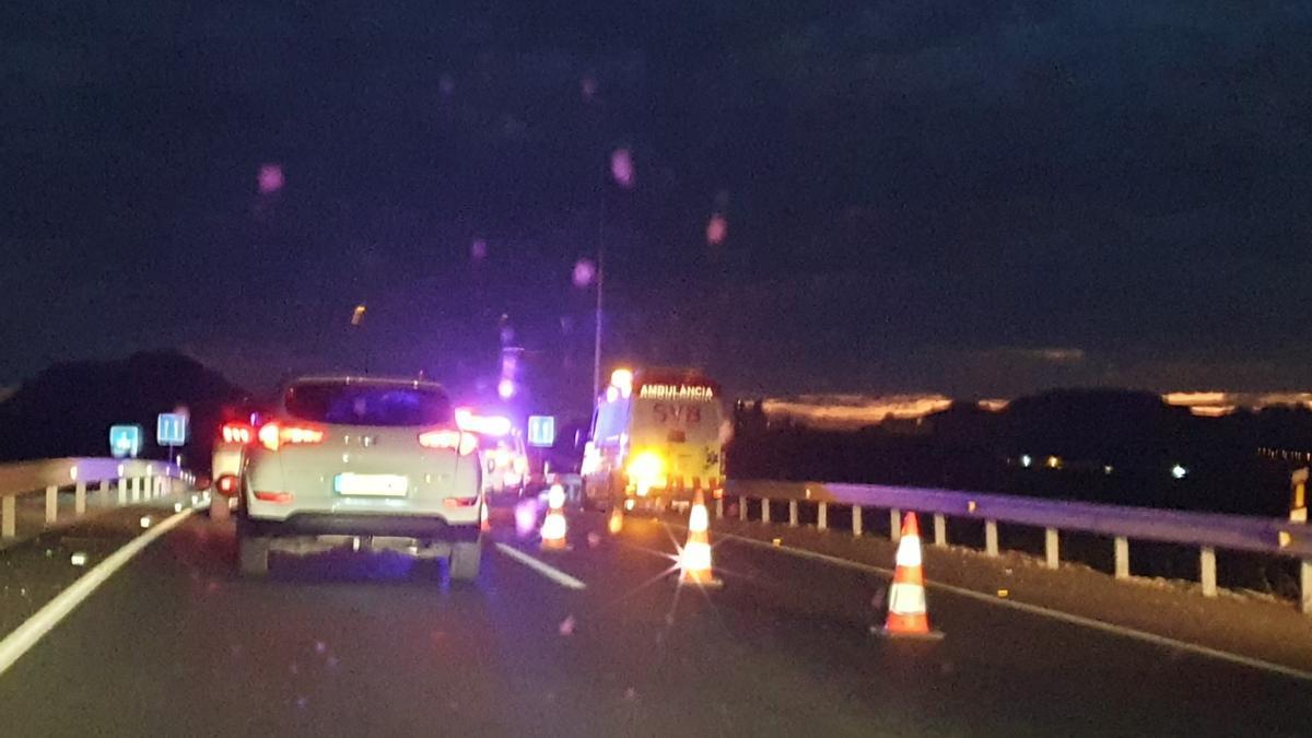 Lugar donde se ha producido el accidente donde ha fallecido un motorista.