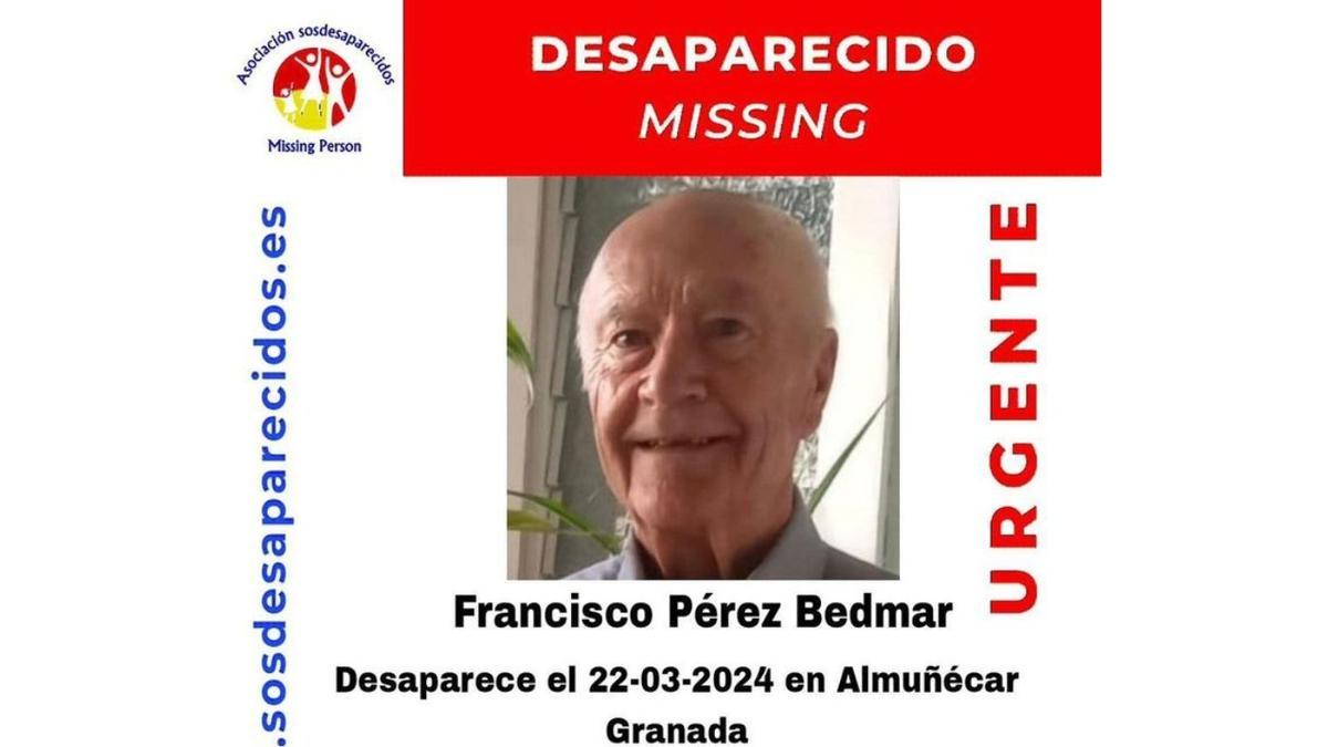 Francisco Pérez, desaparecido hace 5 meses en Almuñécar (Granada).