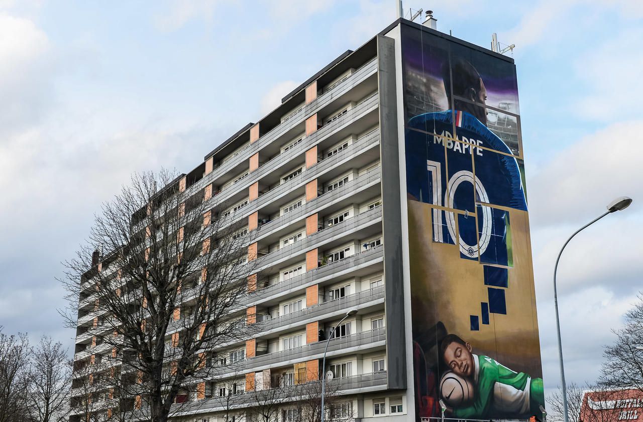 El mural de Kylian Mbappé en Bondy