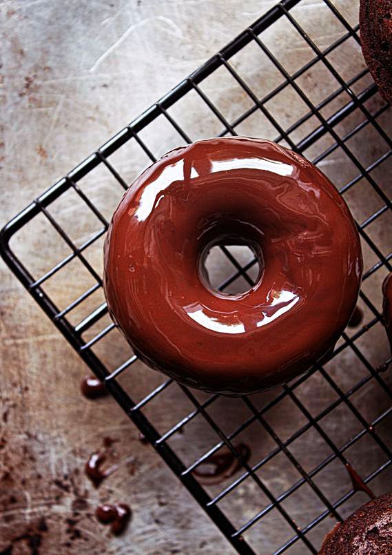 Donuts de chocolate.