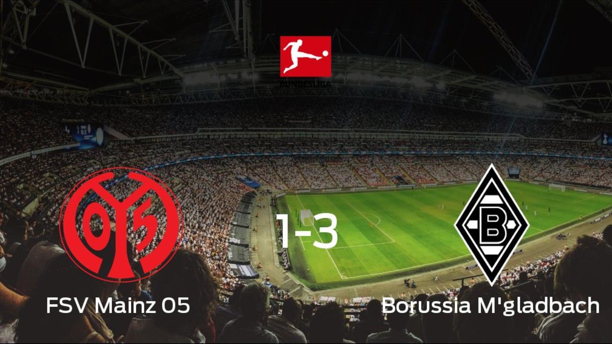 El Borussia Monchengladbach vence 1-3 al Mainz 05 en el Opel Arena