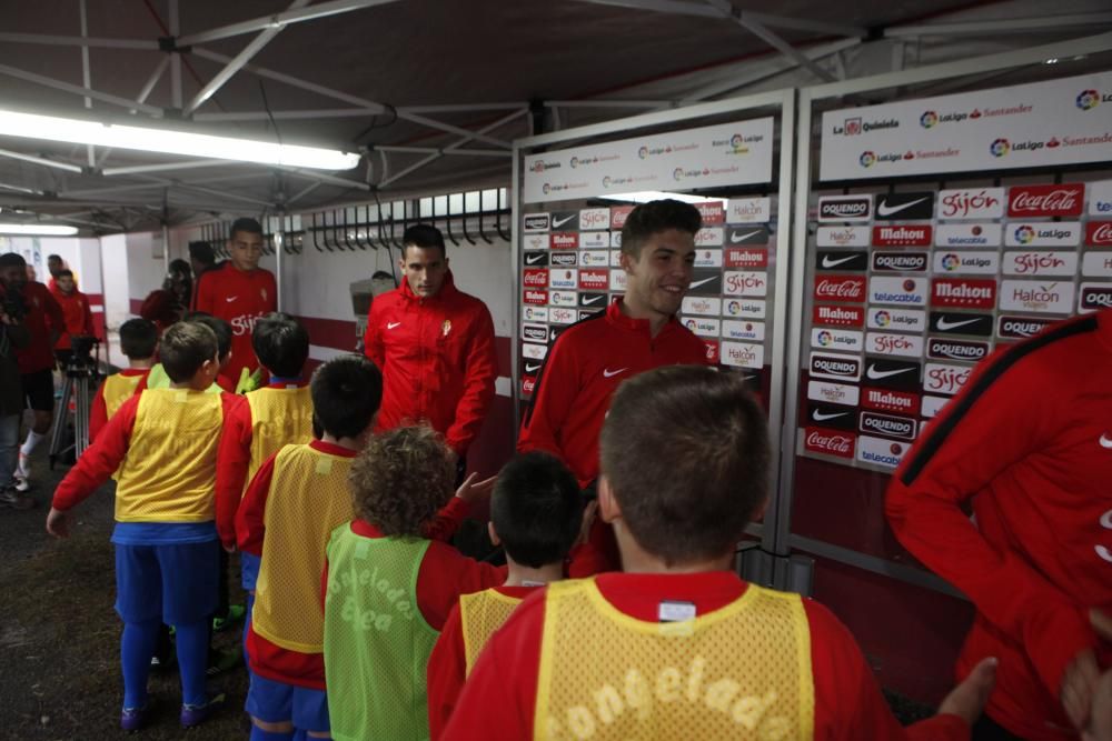 Entrenamiento del Sporting en Navia