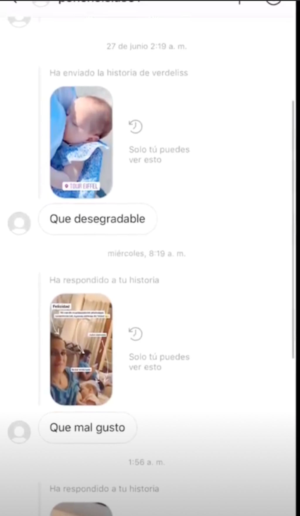 Verdeliss responde a las críticas por la lactancia