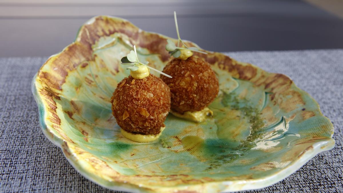 Testportion der Hühnchenkroketten.