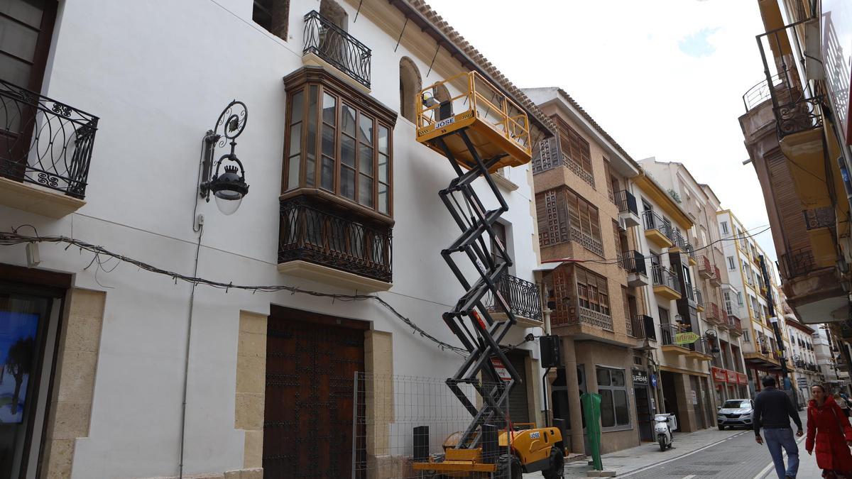 Obras en una casa del Casco Histórico de Lorca.