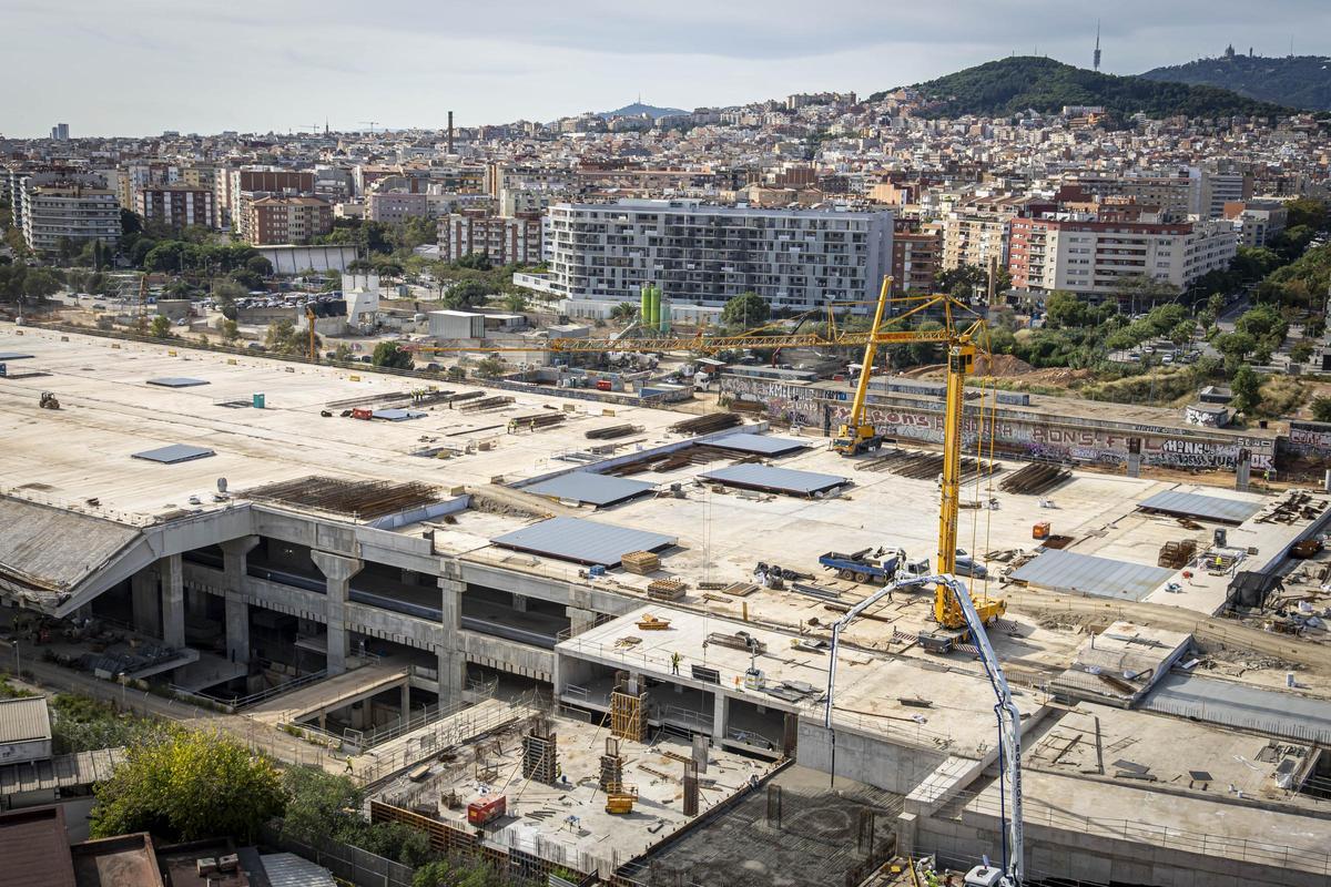 Así están las obras de la futura estación de la Sagrera