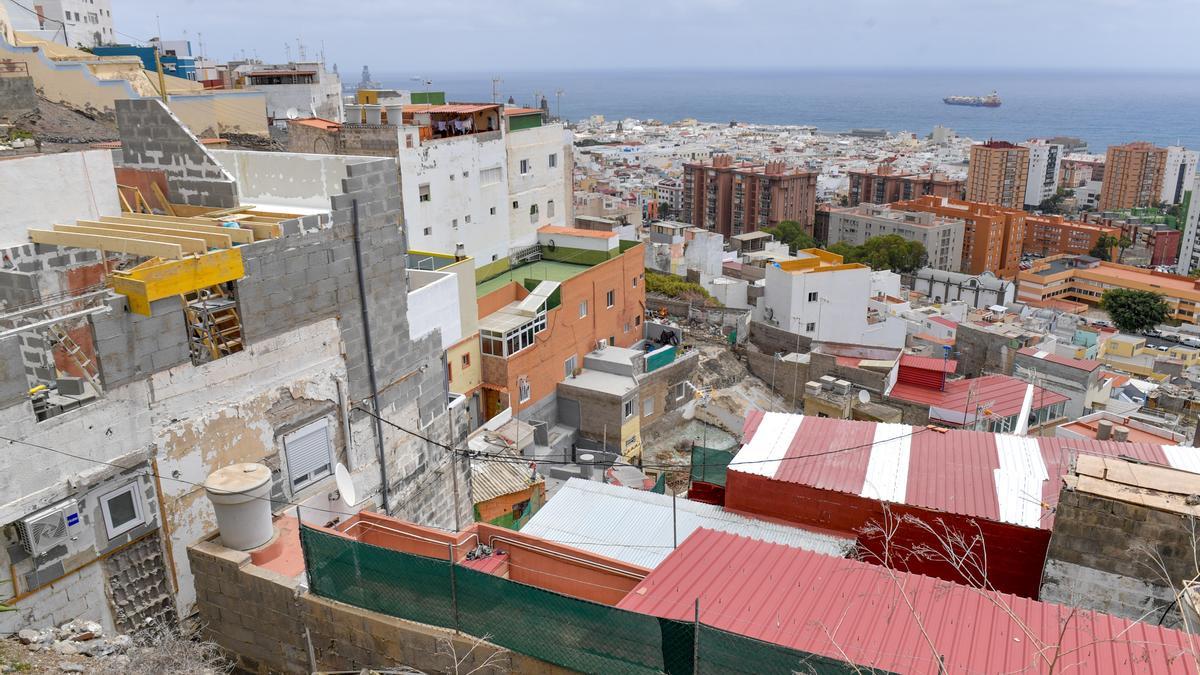 Vista de la parte alta de San José desde San Juan, donde habrá casas que serán expropiadas para ampliar varias calles.