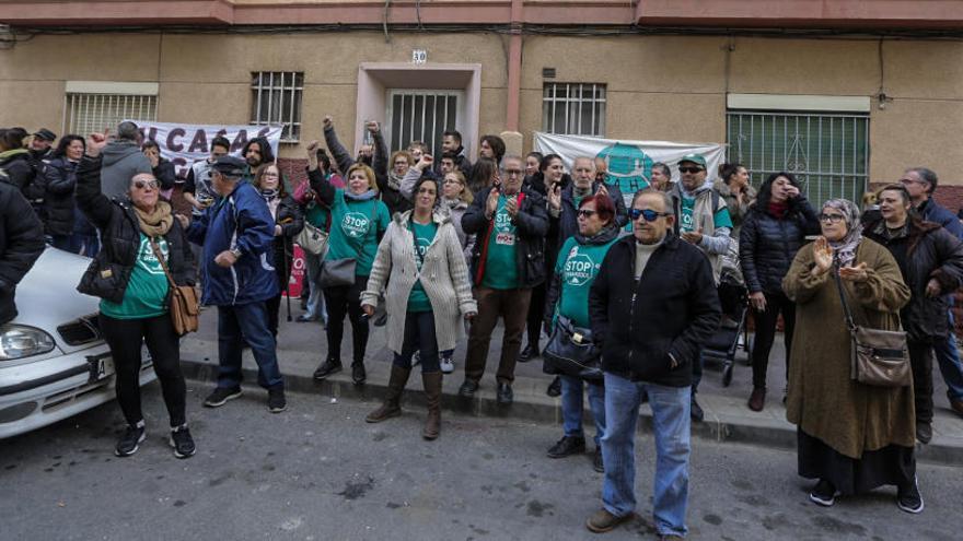 Un desahucio parado en Carrús este año