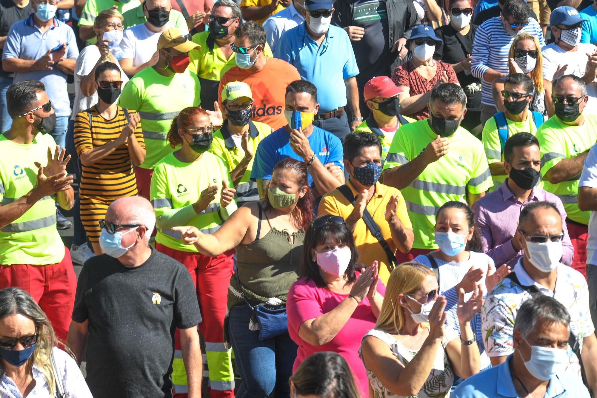 Marcha pro-turismo en Mogán