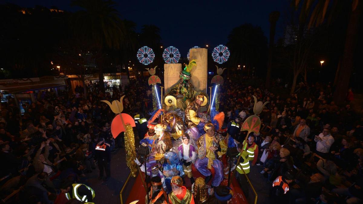 Cabalgata de Reyes en Málaga.