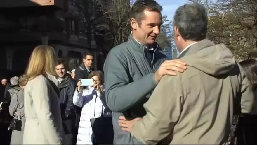 Misa y familia en el primer permiso de Urdangarin