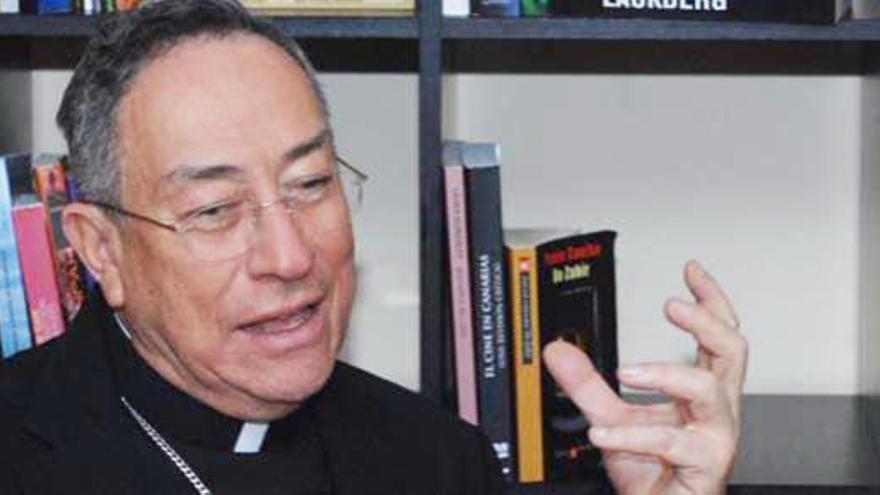 El cardenal Óscar Rodríguez de Maradiaga durante esta entrevista. i QUESADA