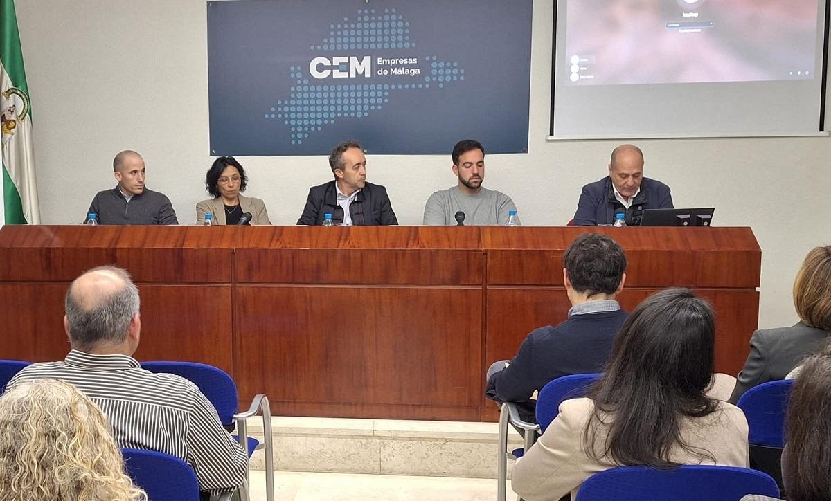 Un instante de la jornada sobre pymes y digitalización celebrada por la CEM y la Cámara de Comercio de Málaga.