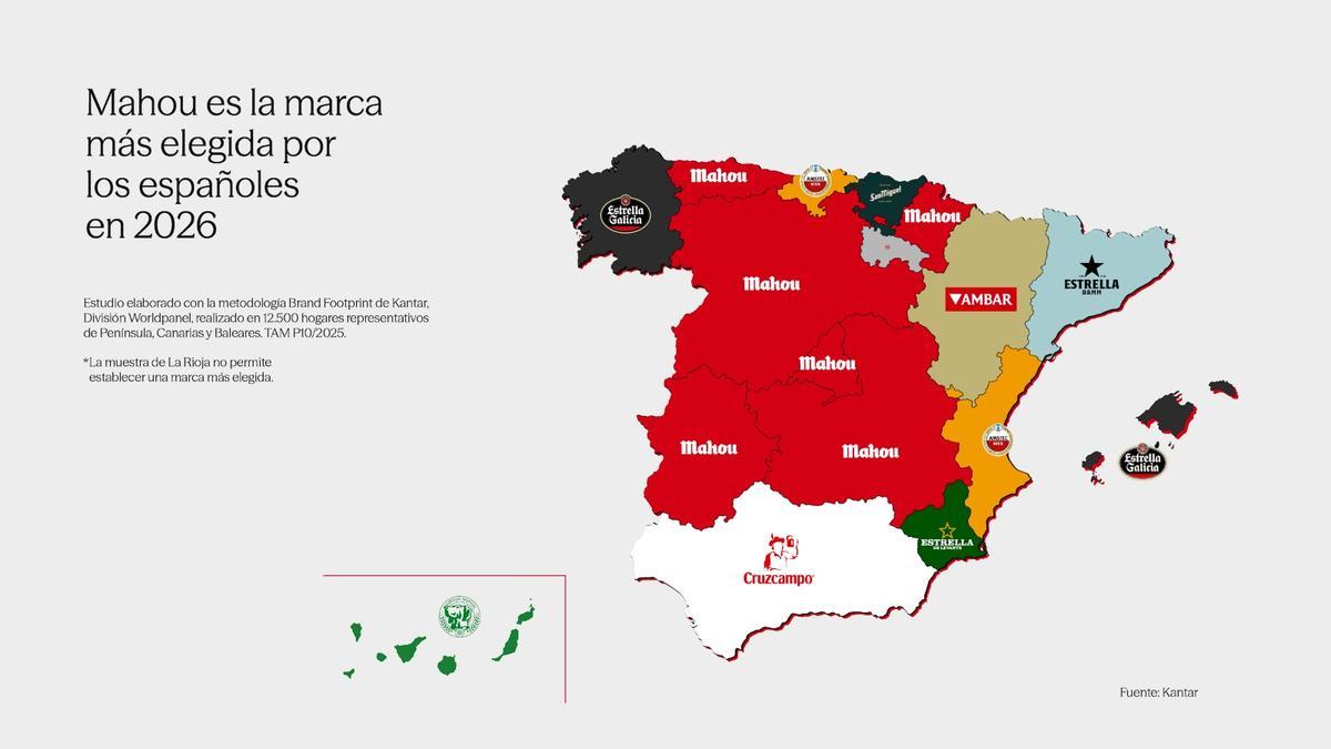 Mapa de preferencias cerveceras en España
