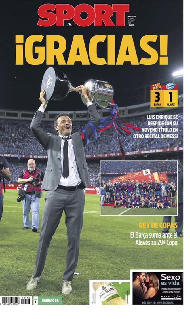 2017 - El FC Barcelona conquista la Copa del Rey en la despedida de Luis Enrique como entrenador