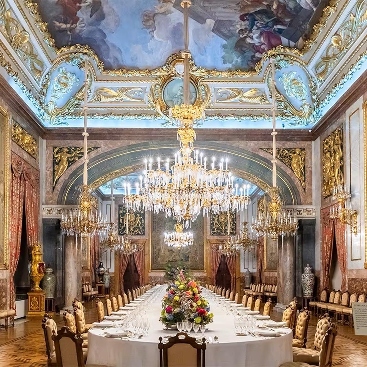 El comedor del Palacio Real, otra de las salas que vale la pena visitar