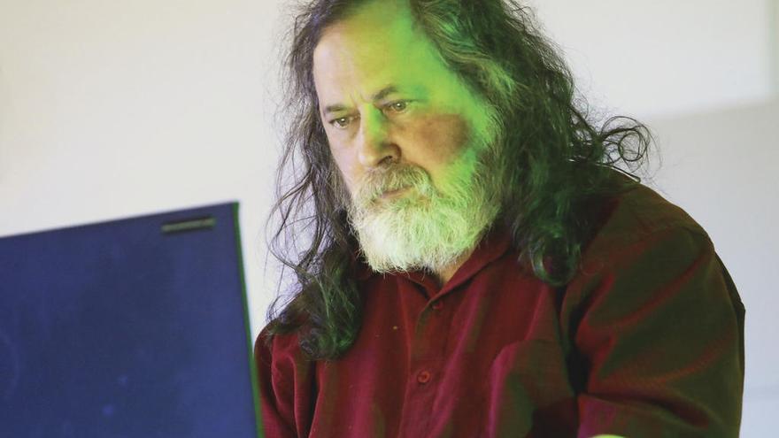 Stallman, ayer en Santiago. // Xoán Álvarez