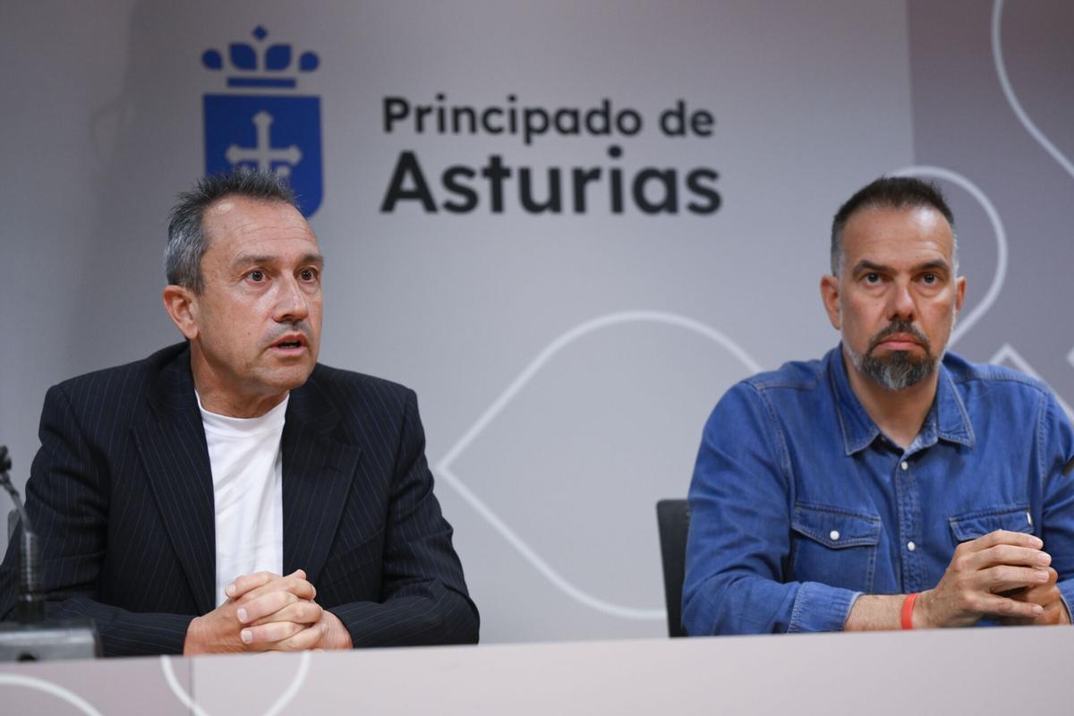 Ovidio Zapico y José Manuel Zapico durante la rueda de prensa.