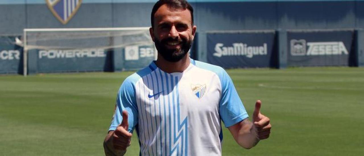 Javi Jiménez, exjugador del Málaga y ahora ya en las filas de la UD Ibiza.