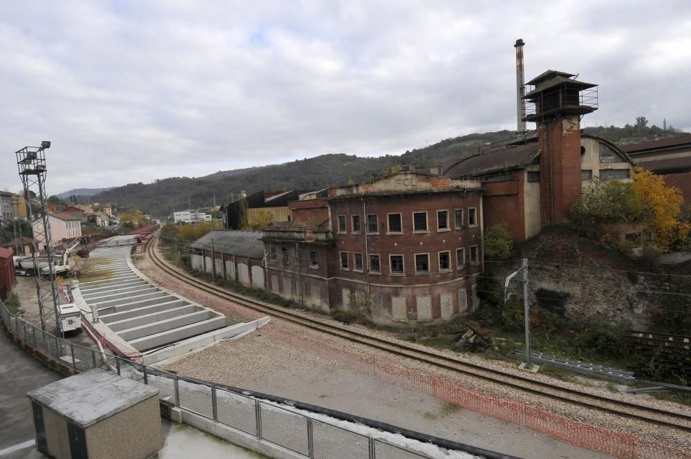 Las obras del soterramiento de Langreo.