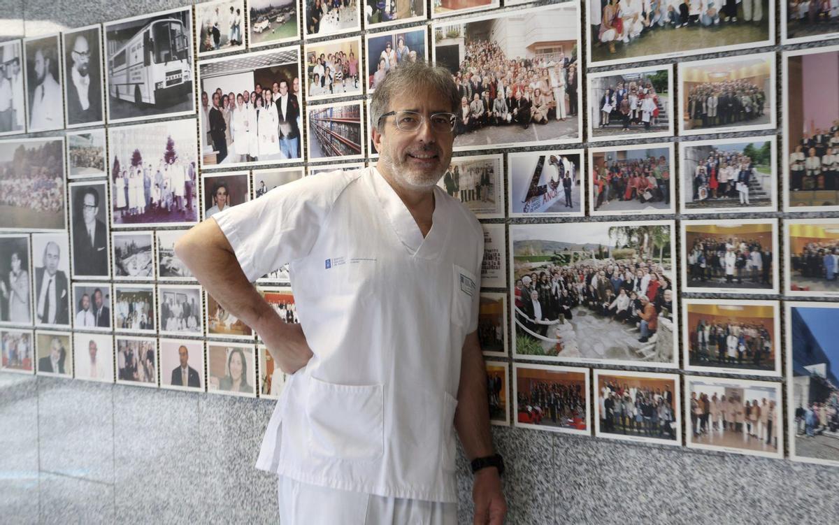 Manuel Fraiz Barbeito, en el Hospital Montecelo de Pontevedra.