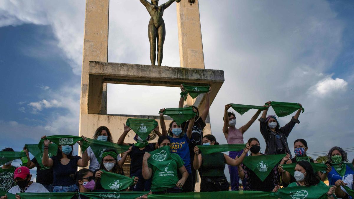 Manifestación a favor de la legalización del aborto en San Salvador, el 28 de septiembre de 2020.