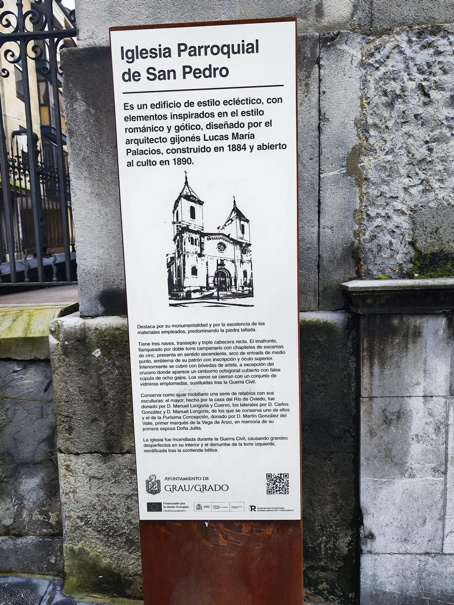 En imágenes, la nueva señalización turística de Grado