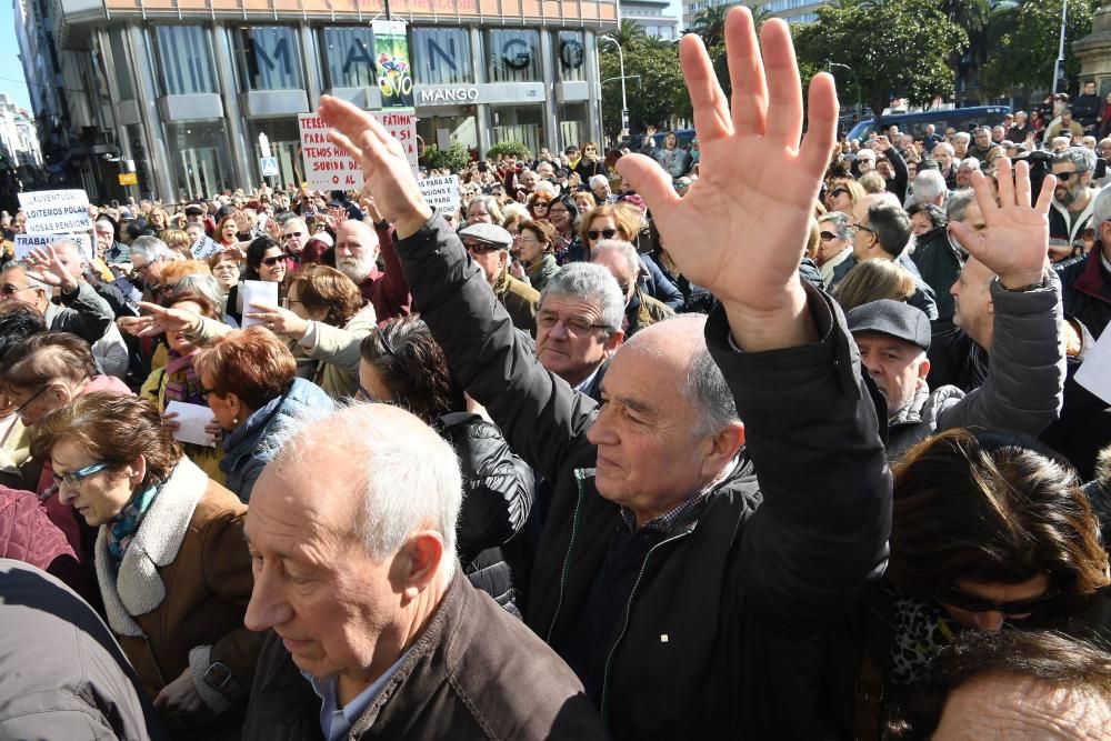 Jubilados de A Coruña exigen "pensiones dignas"