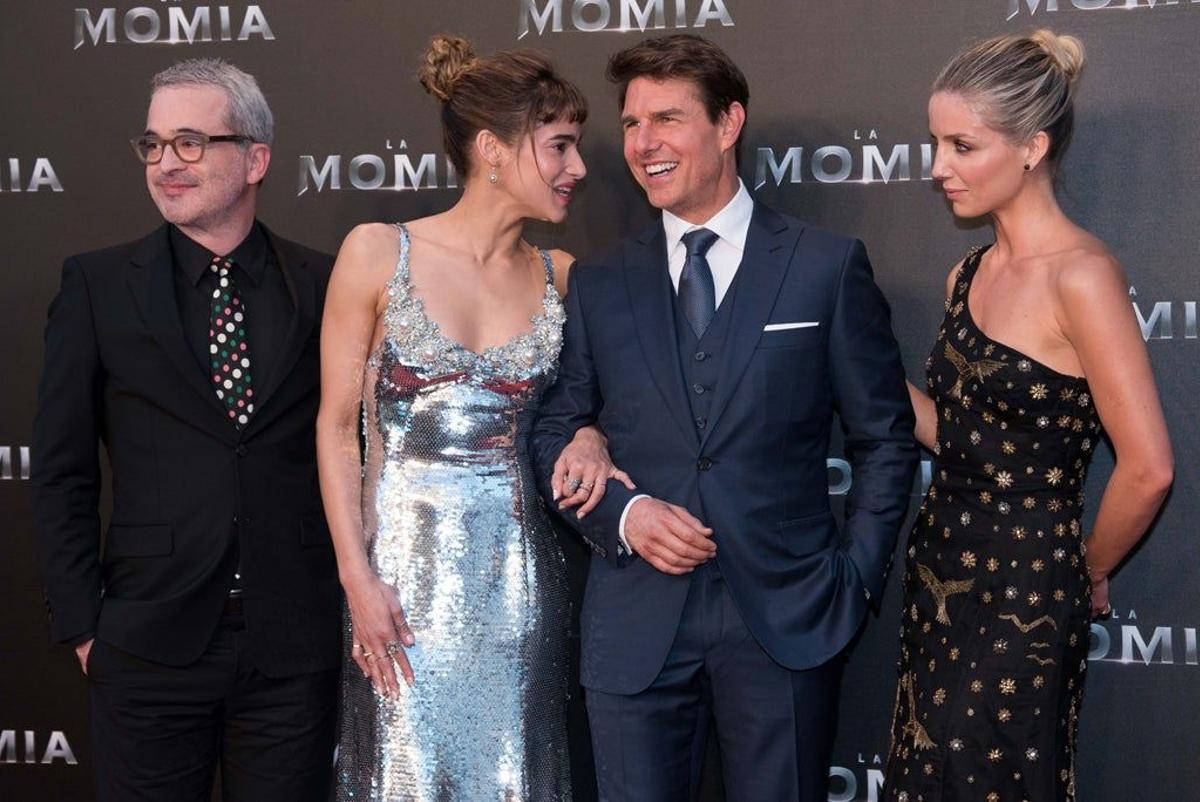 Sofia Boutella, Annabelle Wallis, Tom Cruise y Alex Kurtzman