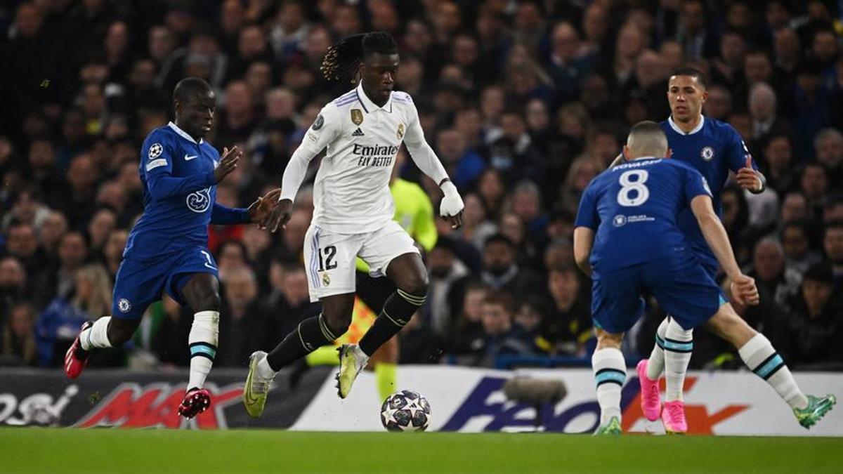 Camavinga, en el partido frente al Chelsea.