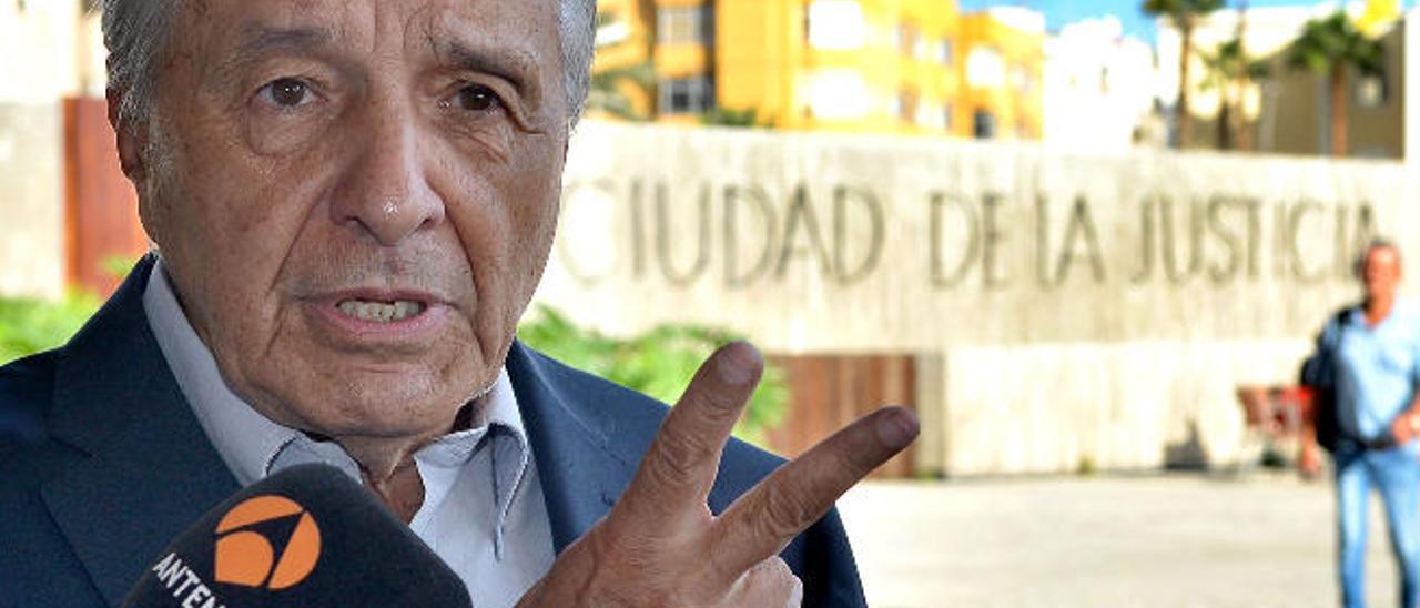 José Carlos Mauricio declaró ayer ante el juez por la presunta contratación ilegal de una extranjera, en la Ciudad de la Justicia.