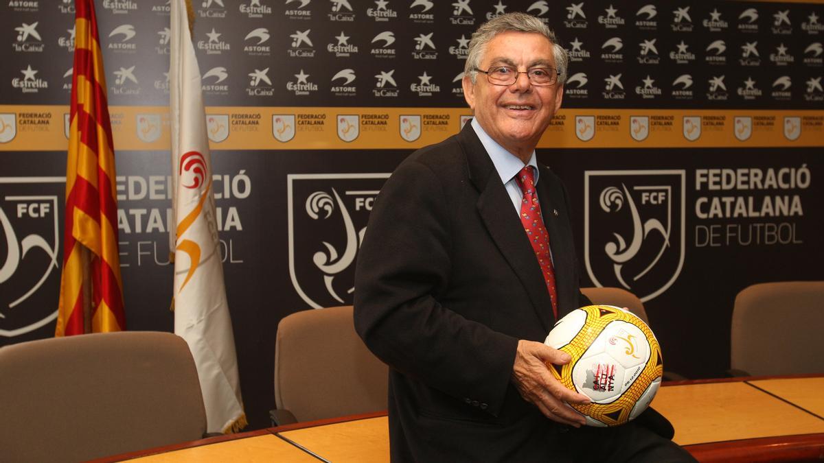 Josep Contreras, en una imagen en la Federació Catalana de Futbol